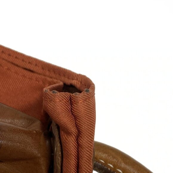 Auth HERMES Silky City PM - Orange Beige Multi Silk Veau Barenia Square M - Picture 14 of 16